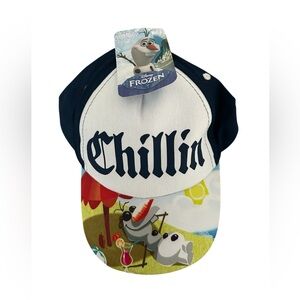 NWT Disney Frozen Olaf Cap - Navy and White